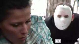 مص قضيب في الغابة العلنية وجنس مقنع عنيف
